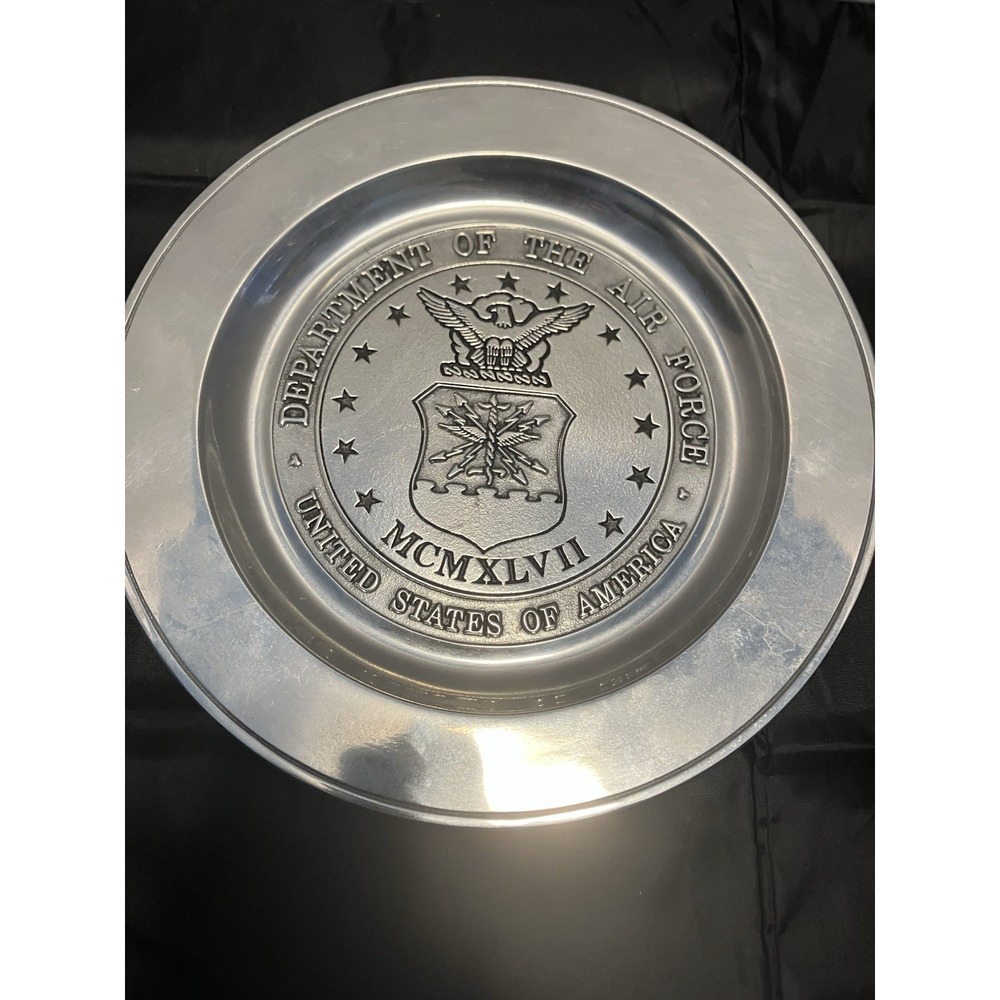 USAF Department Of The Air Force Crest Logo Metal Plate Wilton 10"